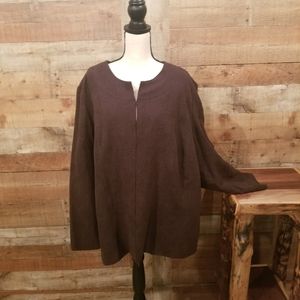 Maggie Barnes 3X faux suede top